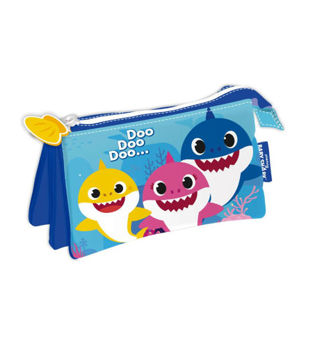 Picture of BABY SHARK PENCIL CASE 3 COMPARMENT